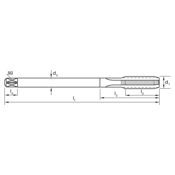 T841 Drawing - Tap 6HX B GUN NH+ DIN376 PM-Co TiCN