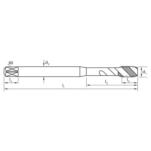 T842 Drawing - Tap 6HX C R45 NH+ DIN371 PM-Co TiCN