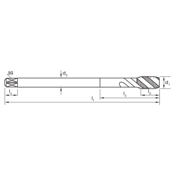 T845 Drawing - Tap 6HX C R45 NH+ DIN374 PM-Co TiCN